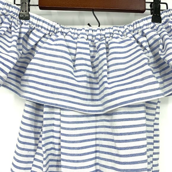 Revolve Line & Dot Stripe Off Shoulder Lea Dress - Picture 3 of 9
